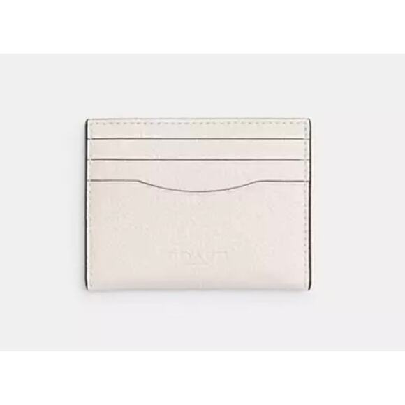 RETAIL $78 COACH Slim ID holder* Cream Pebbled Leather - Picture 1 of 2